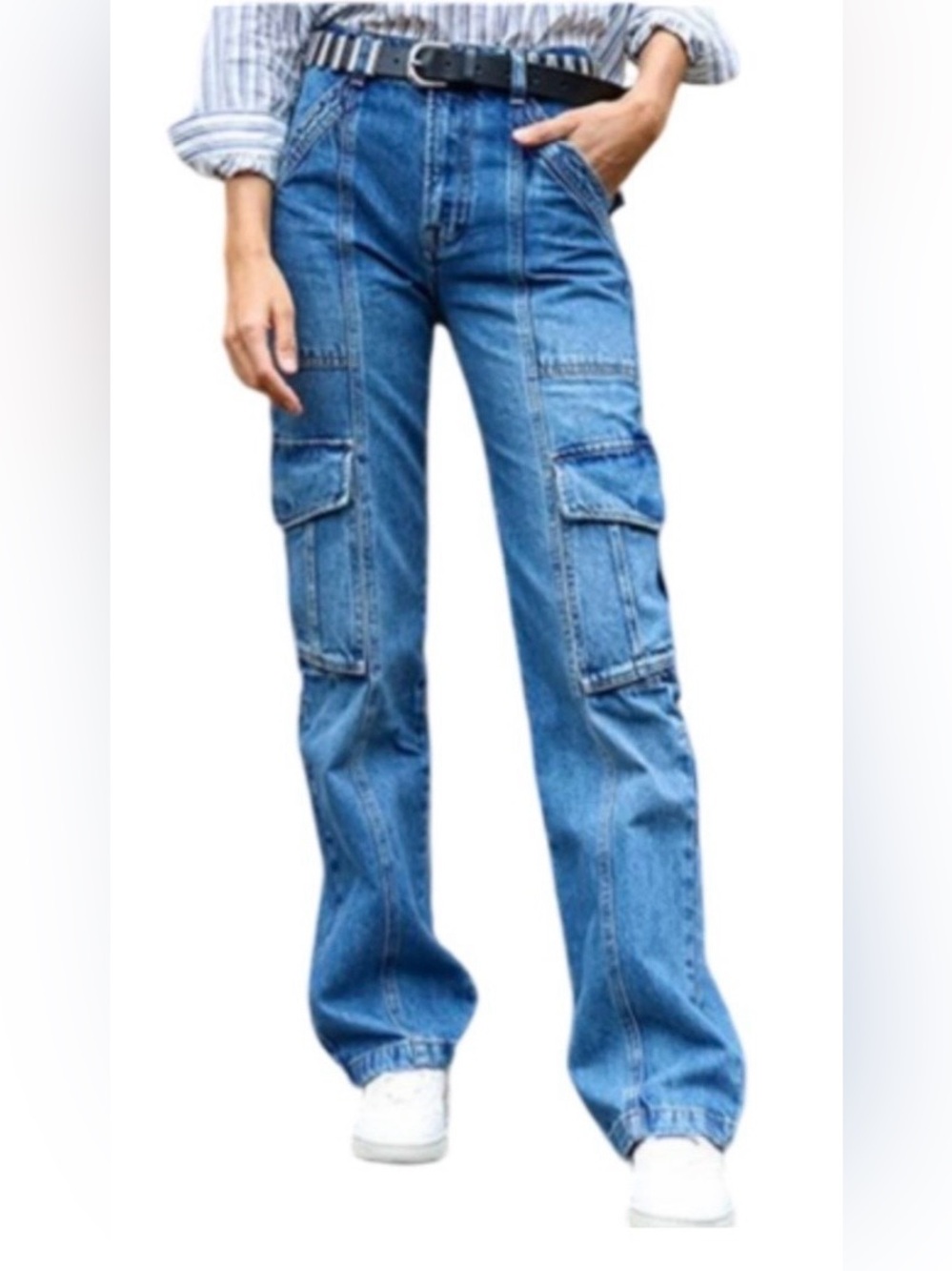 FRAME High-Rise Utility Straight Leg Cargo Jeans Women’s Size 26